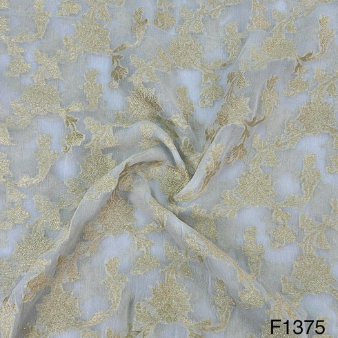 Dyeable Pure Banarasi Georgette Fabric-F1375